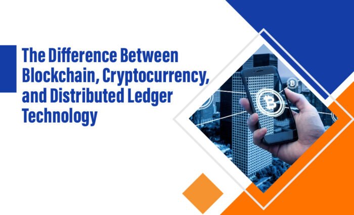 Diagram illustrating blockchain, cryptocurrency, and DLT concepts